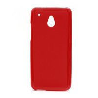 Силиконов гръб ТПУ мат за HTC One Mini M4 червен